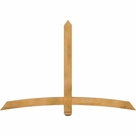 Ekena Millwork Bellingham Rough Sawn Timber Gable Bracket, Western Red Cedar, 72"W x 48"H x 4"D x 4"F, 16/12 Pitch GBW072X48X0404BEL00RWR